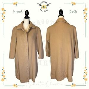 Vintage Boston Store Prime Source New York Wool Trench Coat Women's Size Large